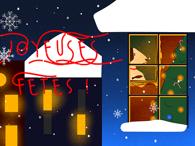 Happy holidays christmas graphic design holidays illustration krita merry christmas snow