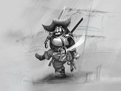 PirateX character design concept art concept development game art sketching