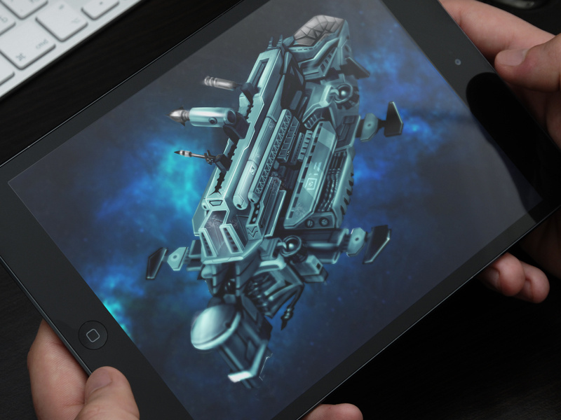 Spaceship Digital Art sketches digital art graphics game design