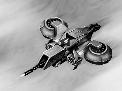 Alien Spaceship digital art game design graphics sketches