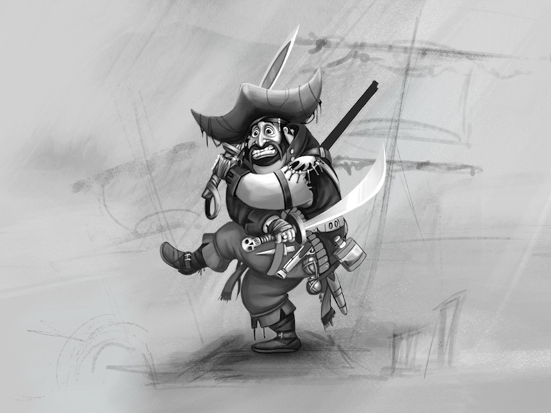 Pirate Character sketches digital art graphics characterisation character design