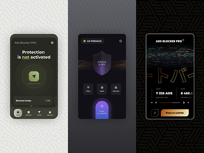 ADblock app concept's adblock concept mobile ui