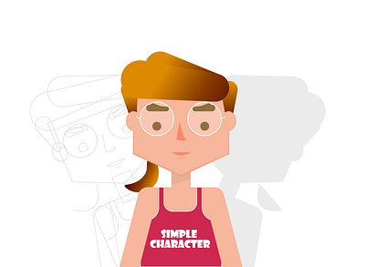 Simple Character Design 2d character colors illustration shade simple stroke vector