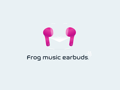 #Frog#Music#Earbuds branding colors design frog gradients graphic illustration music ui vector