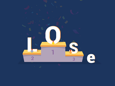 #Lose colors illustration logo lose text vector winner