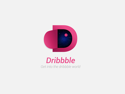 Dribbble Logo colors design dribbble galaxy graphic illustration logo simple star