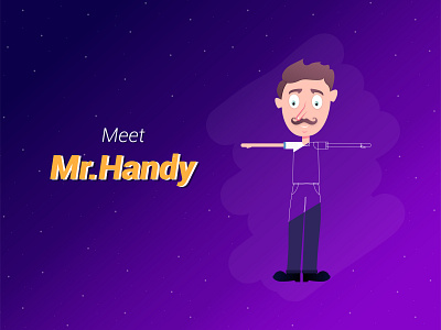 Mr Handy character characterdesign colors graphic gredient illustration simple text vectorart