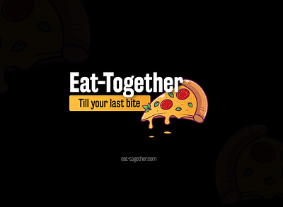 Eat-Together - Till your last bite bite branding colors design eat graphic design gredient illustration logo pizza style text vector