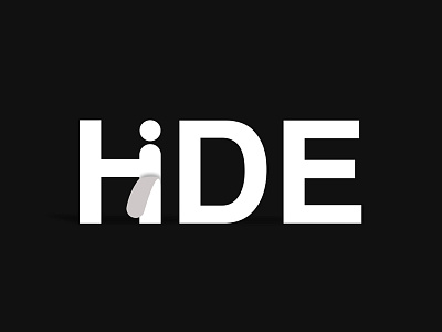 Hide Logo 2d design graphic hide logo simple logo typography vector