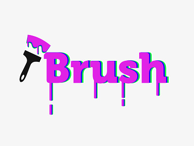 Brush_ 2d brush icon design illustration logo typography vector