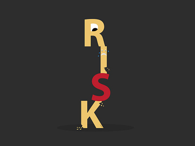 Risk 2d design flat logo illustration logo vector