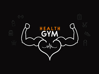 Health Gym 2d animation 2d design dribbble graphic gym health illustration logo vector