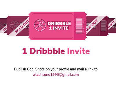 Dribbble Invite 2d design dribbble graphic illustration logo typography vector