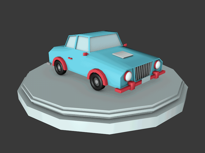 3D Car 3d c4d design dribbble graphic modelling simple vector