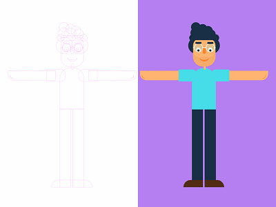 Simple Character Design character dribbble illustration outline illustration simple vector