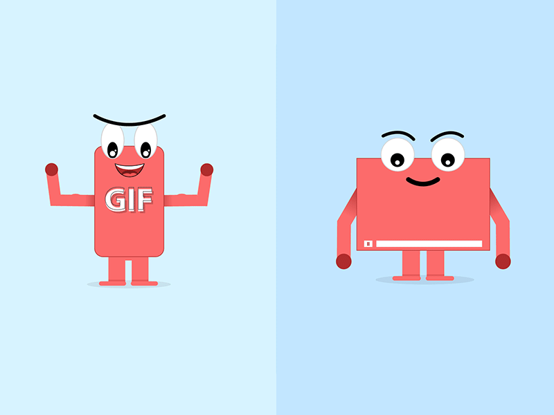 Gif & Mp4 Simple Animation aftereffects animation cartoon expression gif happy illustrator loading mp4 vector