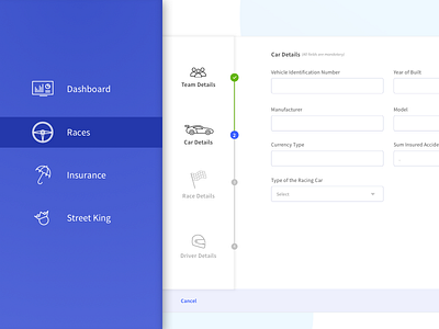 Race Organiser icons mobile sketch ui