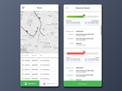 Logistics App icons logistics mobile package sketch tracking ui