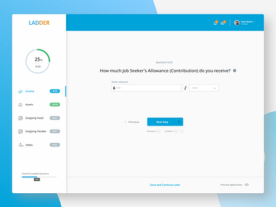 Ladder dashboard finance icons sketch ui