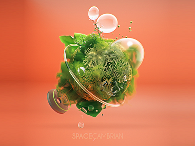 Space Cambrian. 3d abstract cinema4d colorful colors design graphic minimal organic space