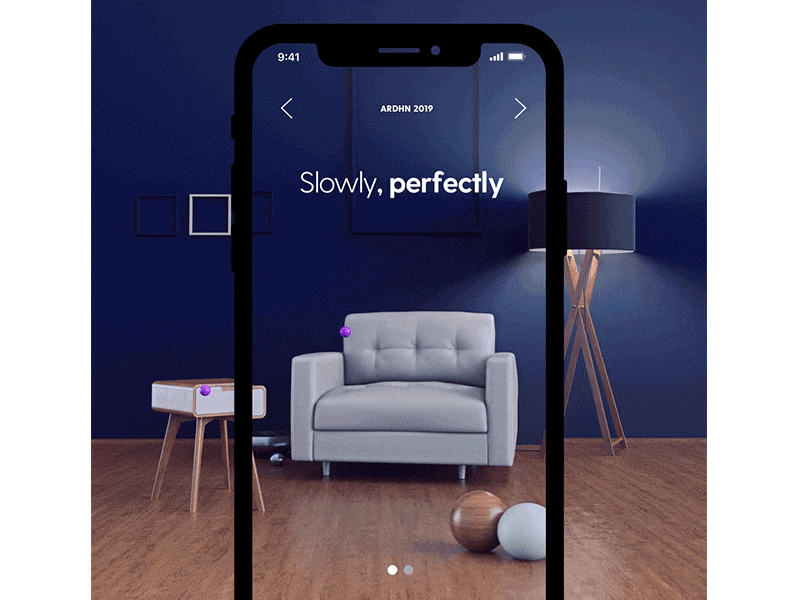 3D Mobil App Loop Animation 3d animation app art cinema4d colors design illustration interior loop mobil portfolio render ui user experience design user interface design ux