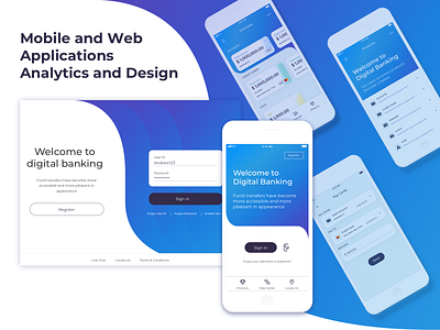 Banking app design ui ui ux web