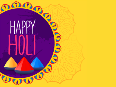 Holi-The Festival of Colors banner design festivals holi india