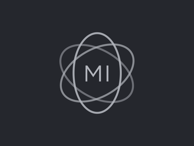 Concept Logo for Make Invent atom concept invent line logo maxim mi shishkin simple