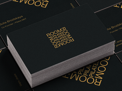 Pilates Room Identity brutal gold identity pilates typography