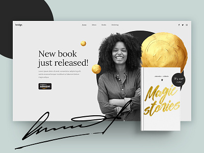 Book promotion landing page
