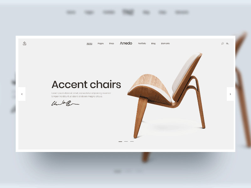 Arredo slider animation blue clean elegant furniture light oredering shop shop online slider store ui ux webdesign woocomerce wordpress