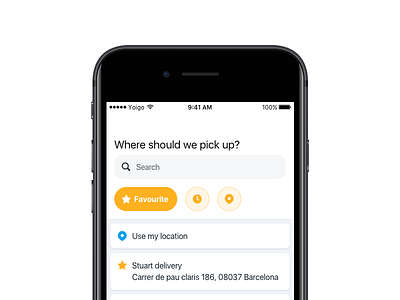Choose a pickup point app deliver delivery icons packages stuart track ui
