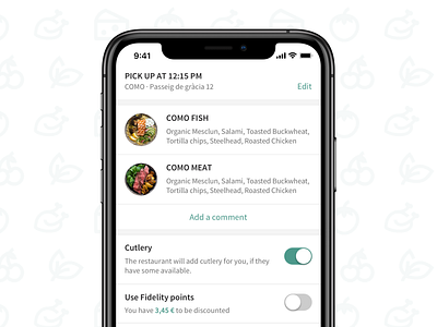 Food order bowl como delivery food food app foodie ui