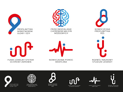 Logos bundle for six contests for polish health professionals bundle contest health logo logotype ministry of health