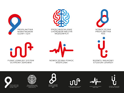 Logos bundle for six contests for polish health professionals