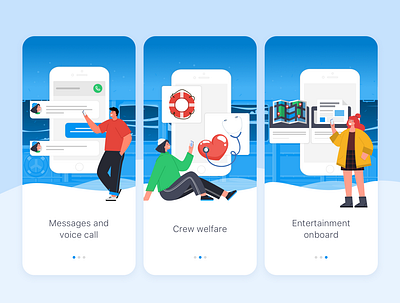 Onboarding screens illustrations mobile app onboarding ui ui design