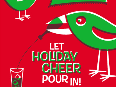 Invite card copywriting holiday illustration typography