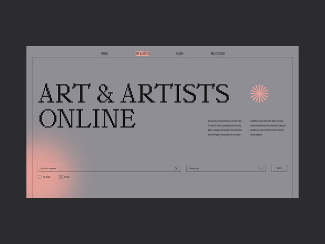 Website Online Museums and Exhibitions by Alisha Chef on Dribbble