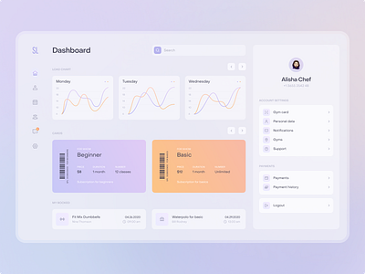 Sports Life Dashboard app clean design fireart studio interface minimal product sports ui ux