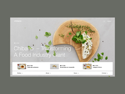 Chibano Home Page clean concept design grid identity interface logo minimal type typography ui ux vector web website