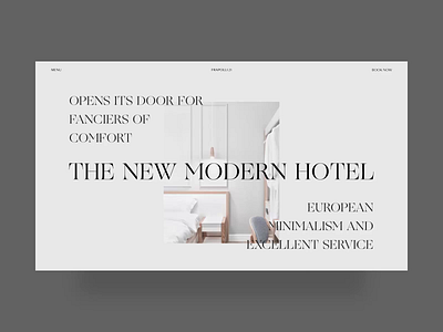 Hotel Website Design Experiment animation brand identity branding business clean fashion flat hover effect layout minimal interface product promo website scroll simple smooth transition typography ui ux vector web design zajno