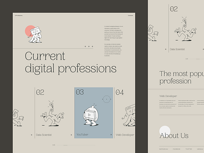 Digital Creative Jobs Educational Platform character creative design illustration typography web website zajno