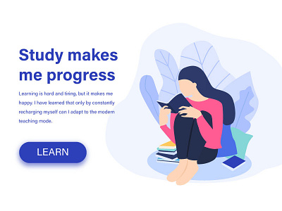 Study makes me progress design illustration