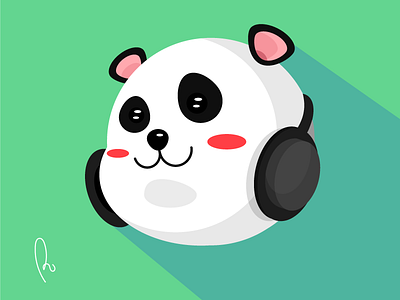 Panda adobe animal color depaula design flat music panda ricardo