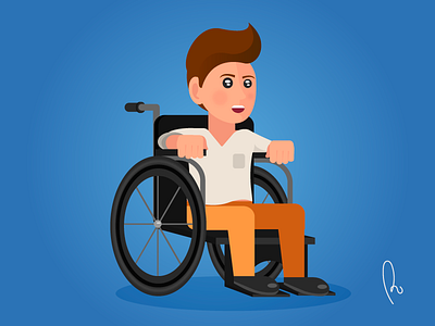 Wheelchair adobe depaula design flat human kid reflection ricardo wheelchair