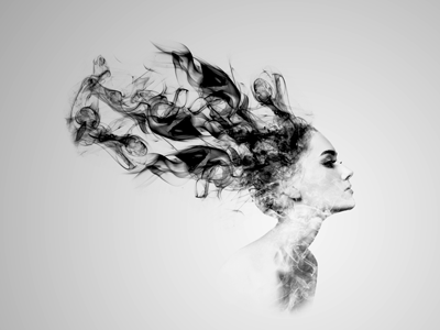 Smoke effect portrait