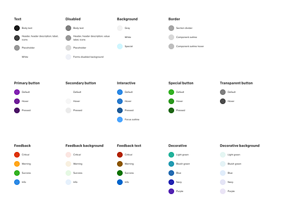Mutiny design system - color palette