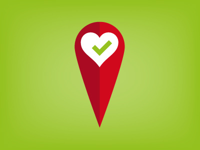 Heart in the right place heart location pin