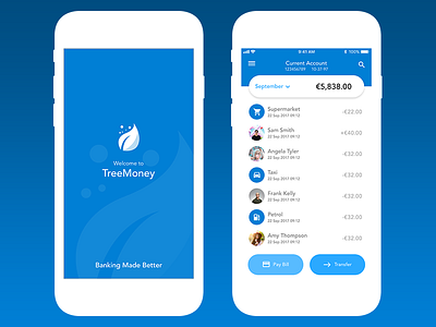 Fintech App banking budget credit card fintech money splash transactions transfer ux