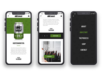 Hootenanny Beer website beer branding concept hootenanny iphonex responsive ux webdesign